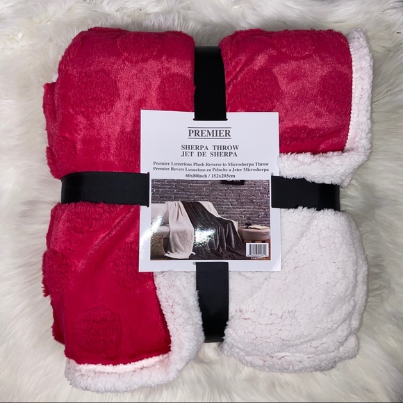 Kate & Co. Other - ✨SALE✨Pink Dots Micromink Sherpa Throw